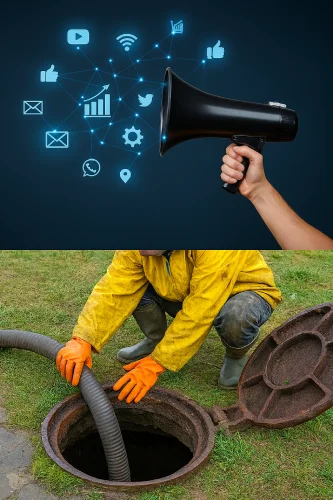 تاثیر تبلیغات آنلاین بر انتخاب خدمات تخلیه چاه