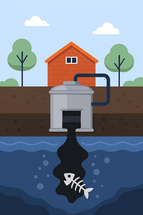 آلودگی آب‌های زیرزمینی ناشی از چاه فاضلاب