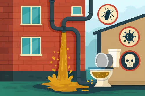 خطرات بهداشتی ناشی از فاضلاب در ساختمان